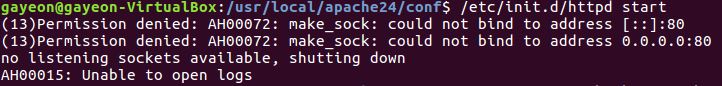 apache install error